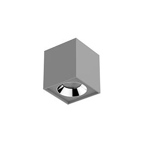 Светодиодный светильник VARTON DL-02 Cube накладной 100х110 мм 12 Вт 4000 K 35° RAL7045 серый муар